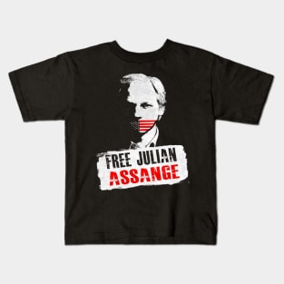 Free Julian Assange Kids T-Shirt